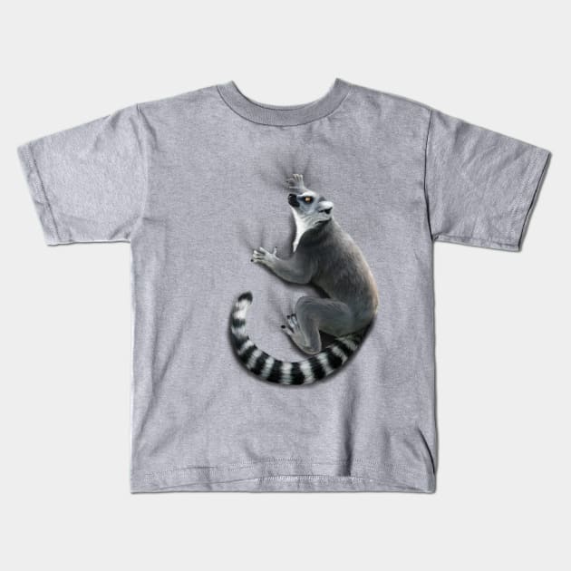 Ring Tailed Lemur Clinger Kids T-Shirt by Art by Aelia